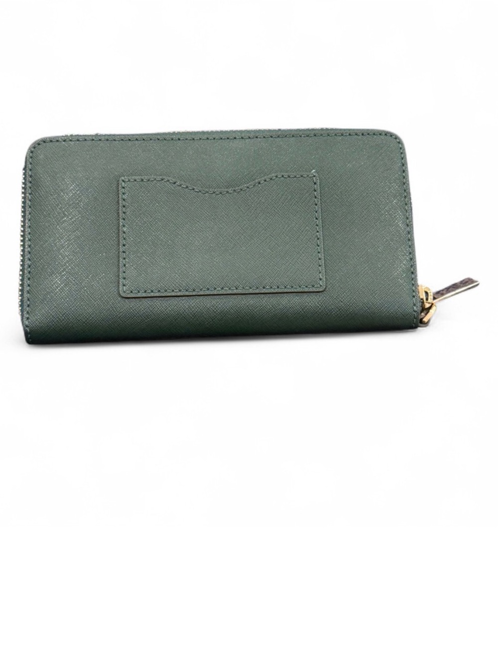 Tory Burch Forest Green Zip Wallet - Picture 2 of 6